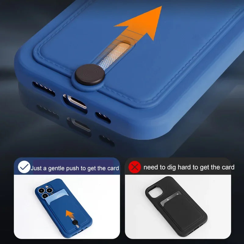 Coque souple avec porte-cartes pour iPhone