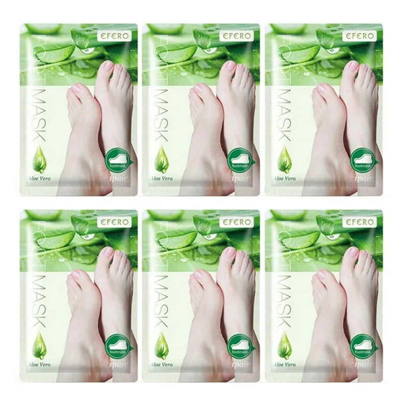 Lot de 6 paires masques exfoliants pour pied