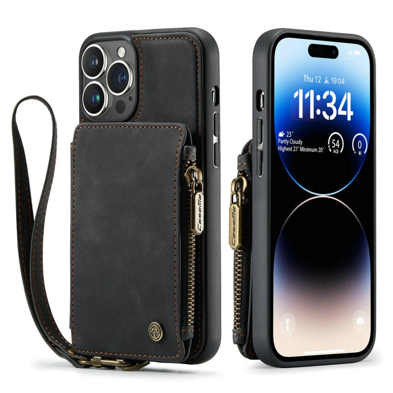 Coque portefeuille pour IPhone - Protection anti-piratage