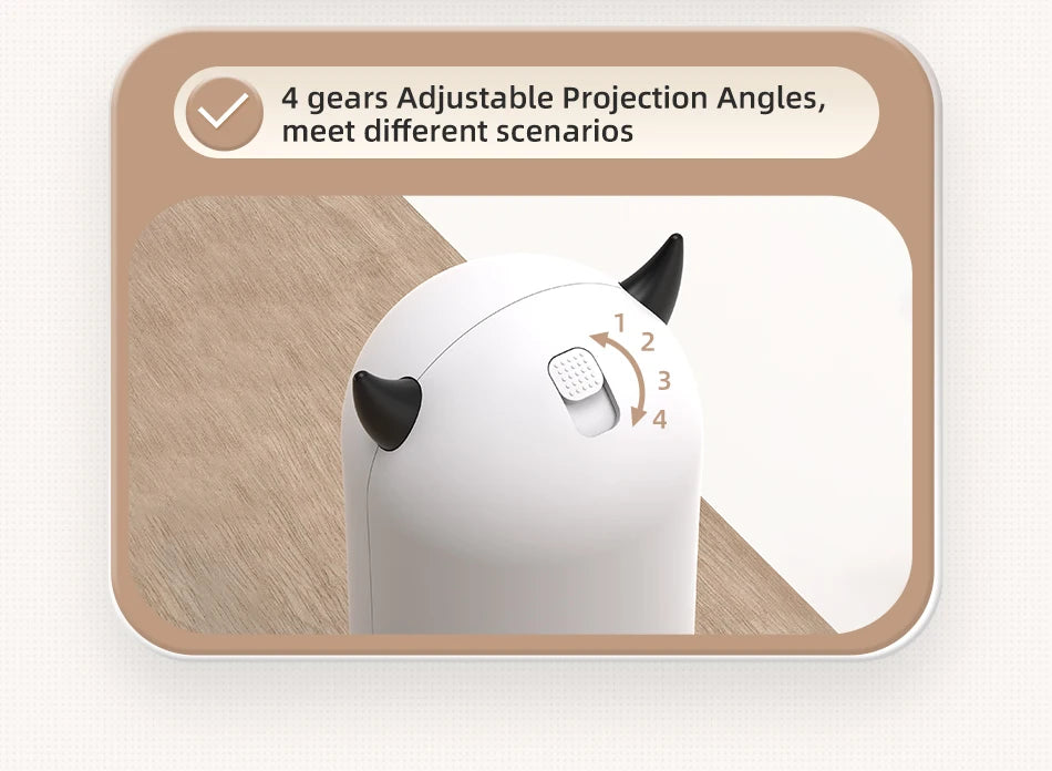 Jouet rotatif laser à LED infrarouge à trois modes pour chat