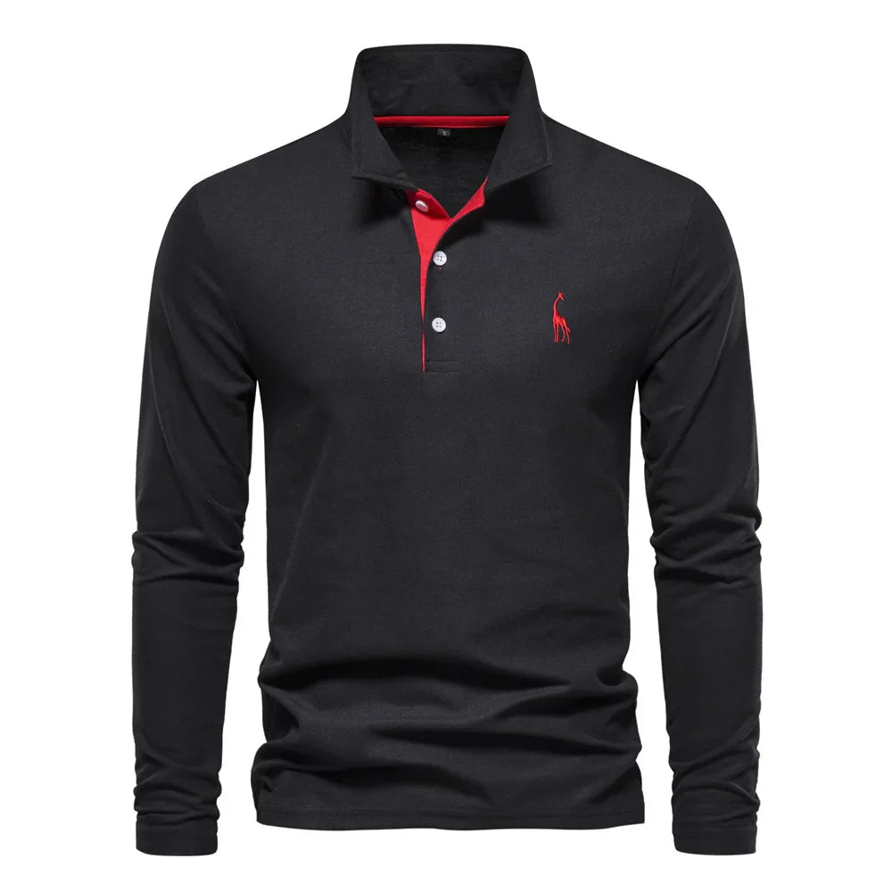 Long-Sleeved Golf Polo Shirt
