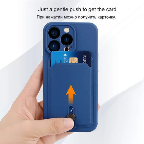 Coque souple avec porte-cartes pour iPhone