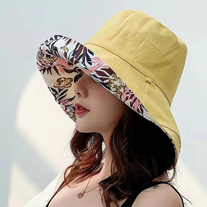 Women's Floral Reversible Anti-UV Hat