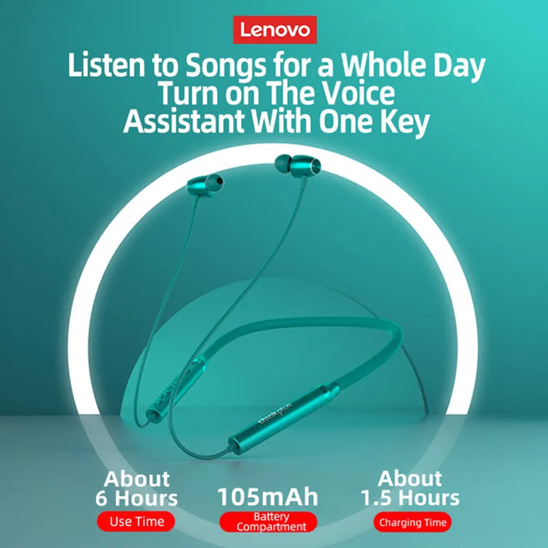 Écouteurs sans fil Bluetooth tour de cou Lenovo