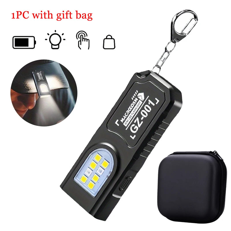 2X Mini Lampe Porte-Clés LED Ultra Puissante