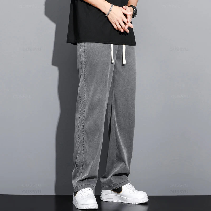 Jeans d'été en tissu Lyocell doux pour hommes