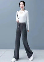 Pantalon en velours côtelé ample Femme - Intérieur fourrure