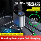 Chargeur de Voiture Rapide Allume-Cigare 4 en 1