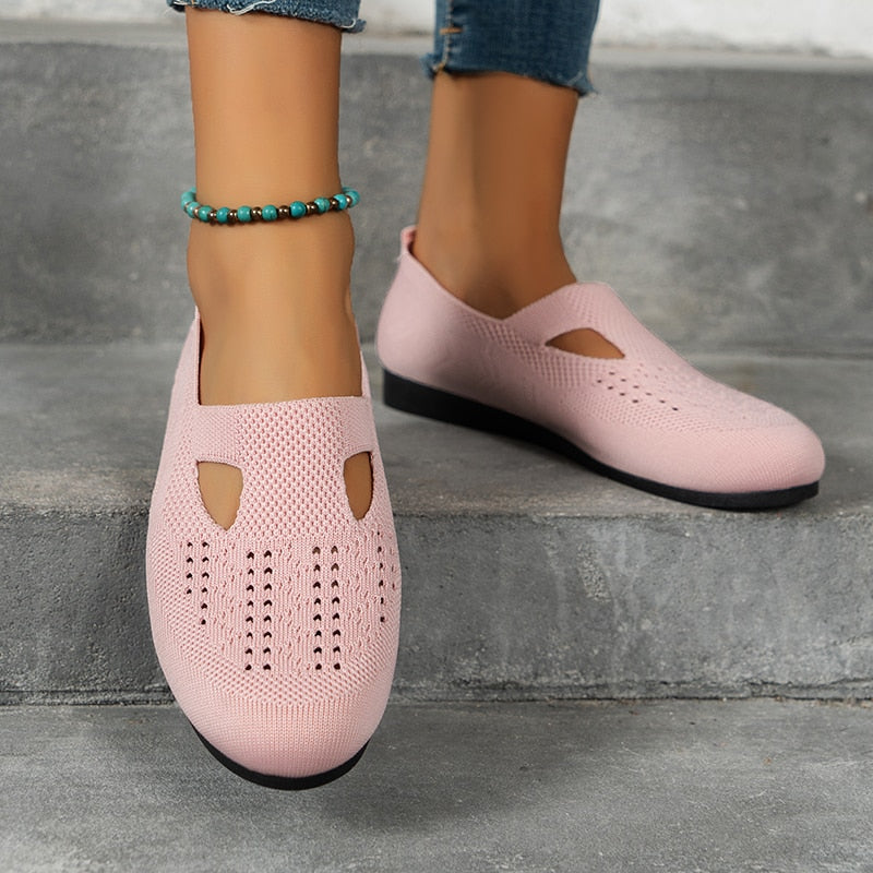 Mocassins décontractés en maille respirante pour Femme