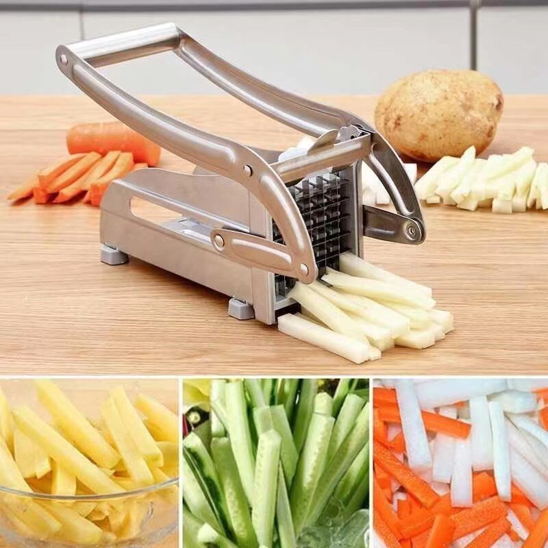 Coupe-légumes manuel, machine à frites en acier inoxydable