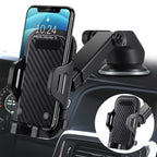 Support Téléphone Voiture à Bras Rétractable — Fixation Stable avec Ventouse Renforcée