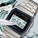 Montre digital bracelet en acier inoxydable - Modèle Mixte