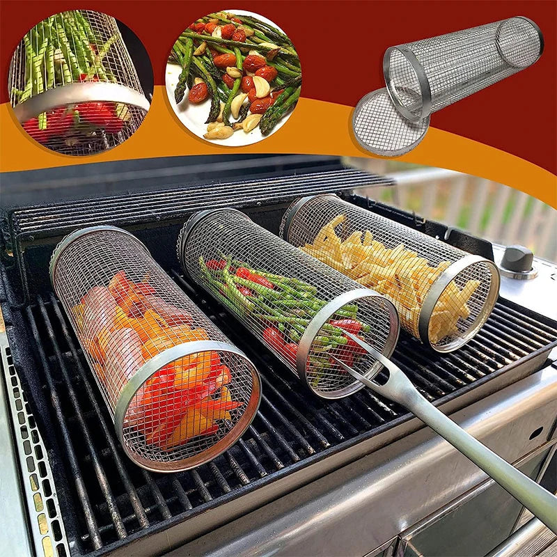Grille de Barbecue Circulaire en Acier Inoxydable (Lot de 2)