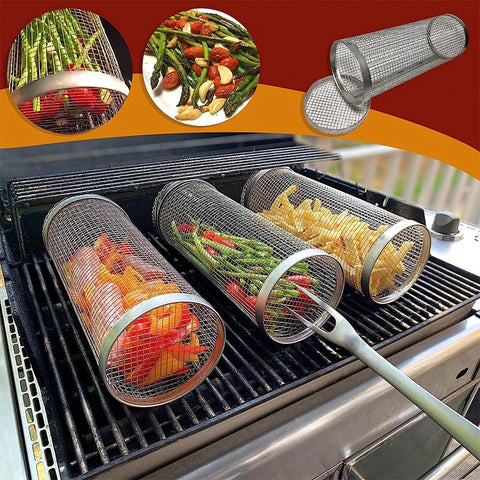 Grille de Barbecue Circulaire en Acier Inoxydable (Lot de 2)