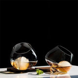 Verre à whisky et vin rotatif irrégulier