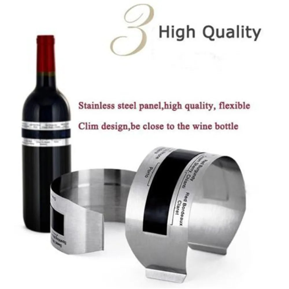Thermomètre à Vin avec Écran LCD – Collier à Clip pour Bouteille de Vin, Champagne et Bière