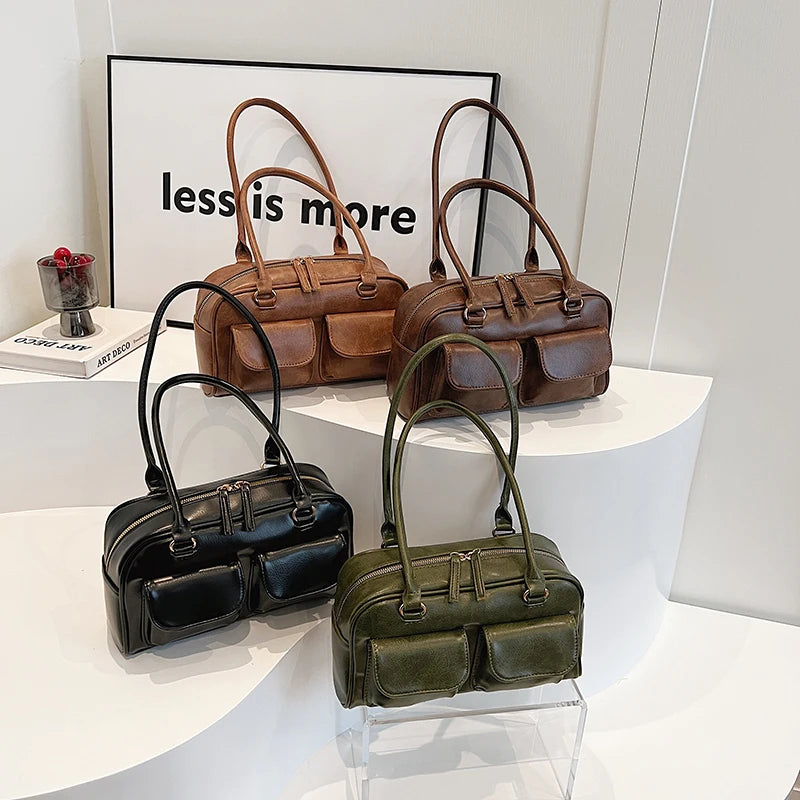 Sac à main en Cuir PU à double poches