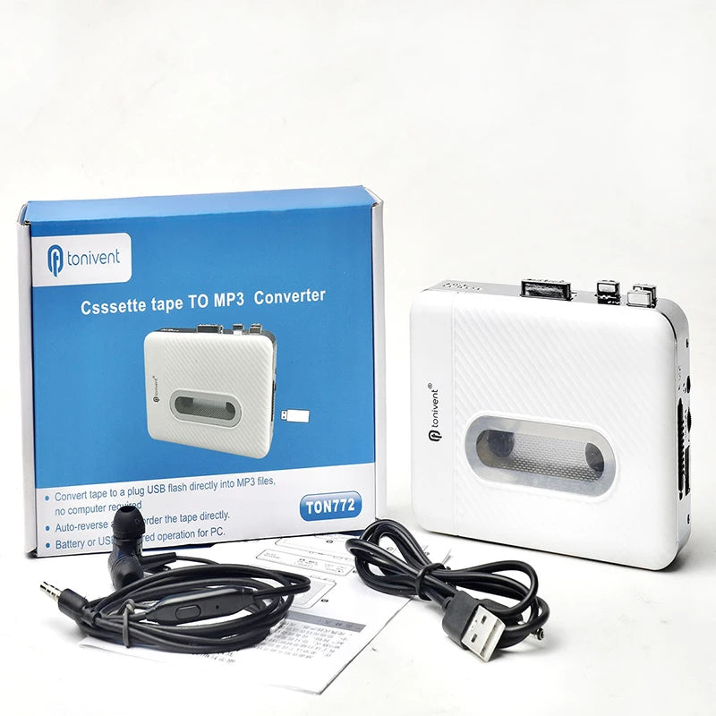 Convertisseur de Cassette Portable en MP3 — enregistreur USB avec fonction de capture