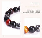 Bracelet Triple Protection - Œil de Tigre, Hématite et Obsidienne Noire