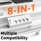Multiprise d’Angle Bureau 8 en 1