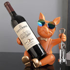 Sculpture de chien - Porte-vin moderne + Tire bouchon offert