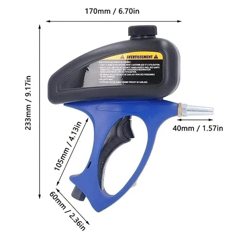 Pistolet sableur anti-rouille haute performance