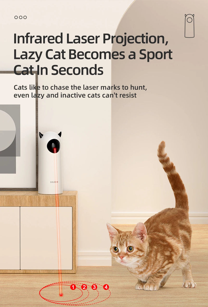 Jouet rotatif laser à LED infrarouge à trois modes pour chat