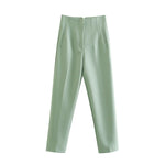 Pantalon taille haute pour femme