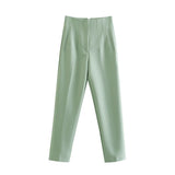 Pantalon taille haute pour femme