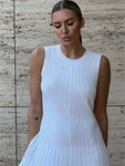 Robe Longue Décontractée en Tricot côtelée