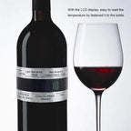 Thermomètre à Vin avec Écran LCD – Collier à Clip pour Bouteille de Vin, Champagne et Bière