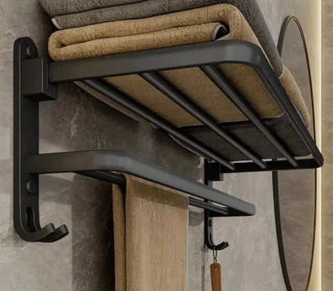 Support de serviette pliant en aluminium
