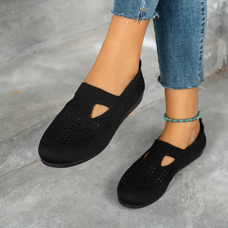 Mocassins décontractés en maille respirante pour Femme