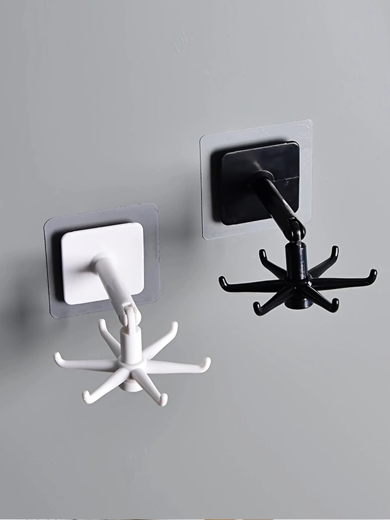 Lot de 3 crochets muraux rotatifs - Rangement pour cuisine