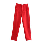 Pantalon taille haute pour femme