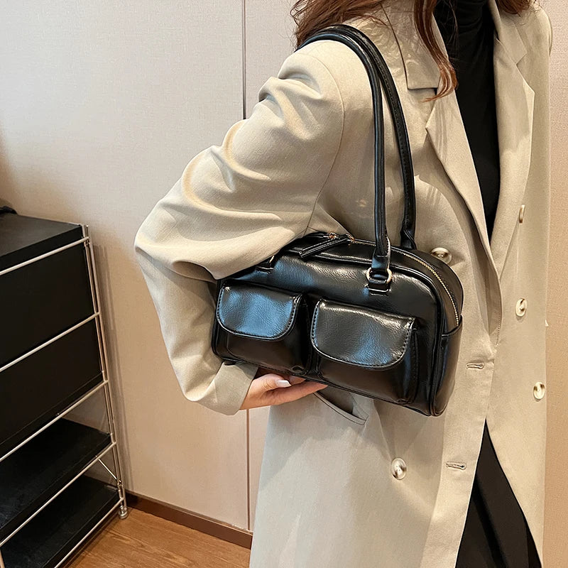 Sac à main en Cuir PU à double poches