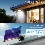 Lampes solaires d'extérieur avec détecteur de mouvement, projecteurs à distance, sécurité étanche IP65, 3 modes, 234LED