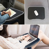 Bureau de voyage multifonctionnel pour ordinateur portable avec coussin
