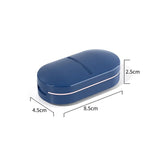 Lot de 2 Pilulier compacts 2 en 1 avec coupe-pilules intégré