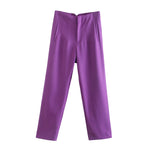 Pantalon taille haute pour femme