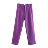 Pantalon taille haute pour femme
