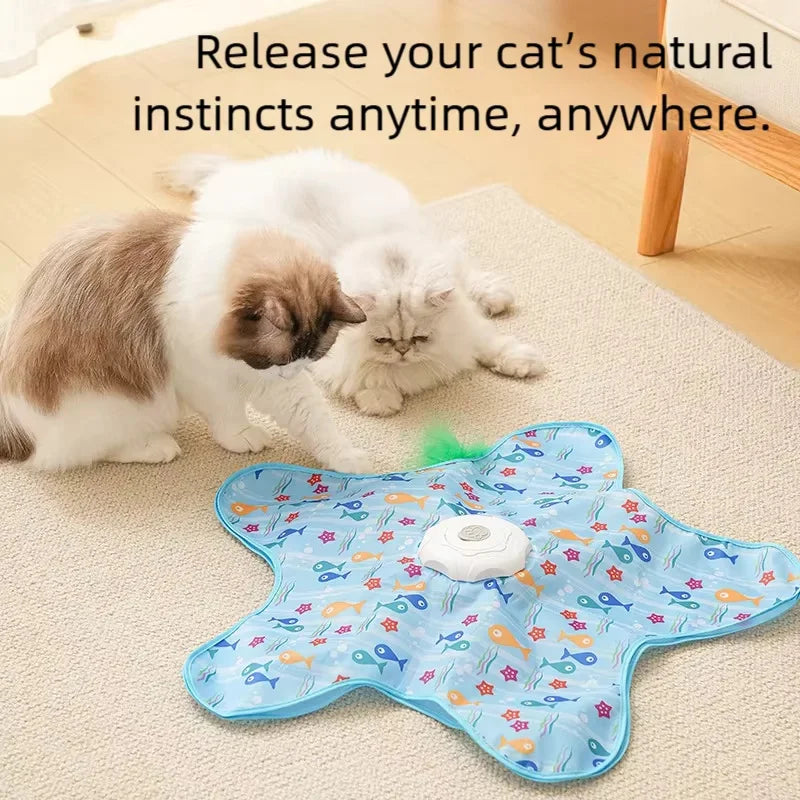 Tapis de Chasse Interactif pour Chat – Jouet Rotatif Automatique avec Capteur de Mouvement