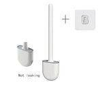 Kit Brosse de Toilette Silicone Souple + Brosse de Nettoyage