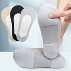 Lot de 3 Paies de Chaussettes Semelles Invisibles Antidérapantes Femme avec Coussinets Amortissants