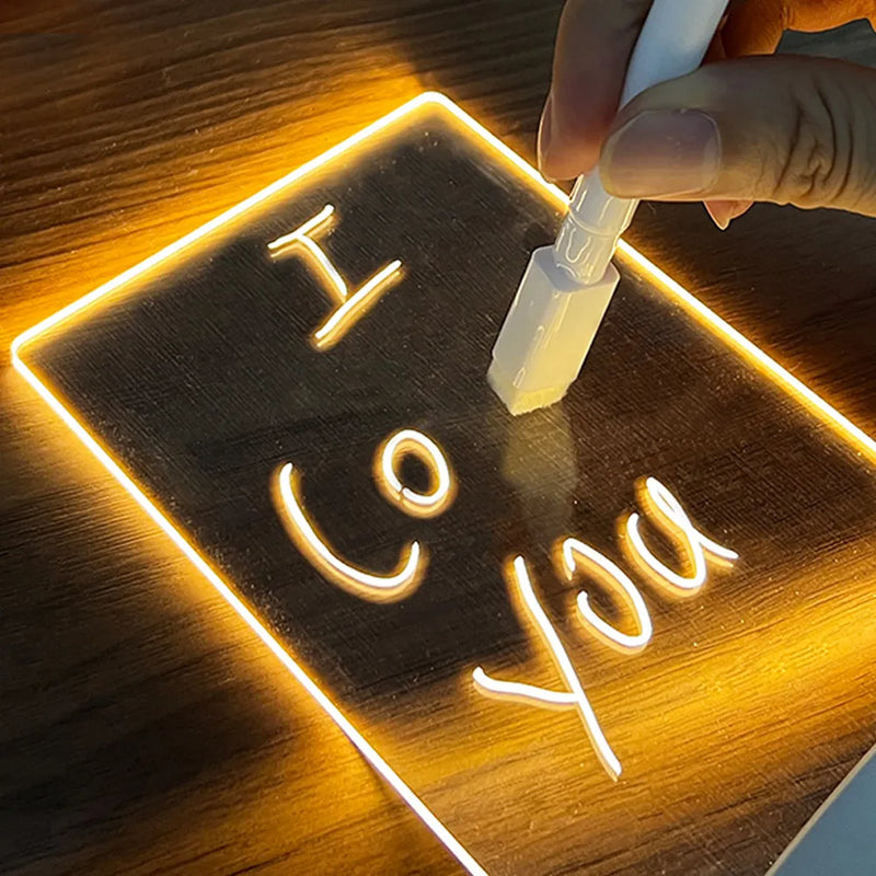 Ardoise transparente tableau à LED