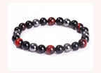 Bracelet Triple Protection - Œil de Tigre, Hématite et Obsidienne Noire