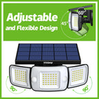 Projecteur Solaire LED Ultra Puissante avec Double Détecteur de Mouvement