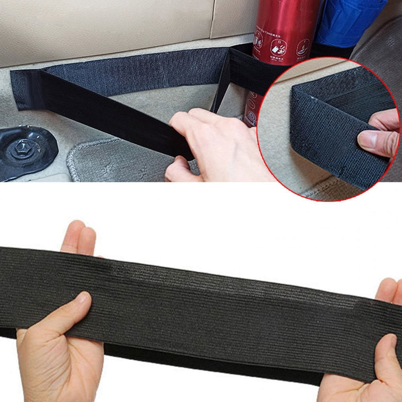 1 achetée = 1 offerte ! Ceinture de Fixation pour Coffre de Voiture - En Nylon Noir