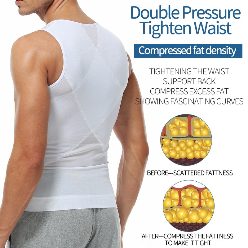 2 x Chemise de Compression Amincissante pour Homme