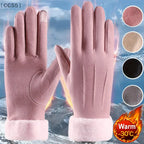 Gants en Daim Tactiles Chauds & Élégants - Femme